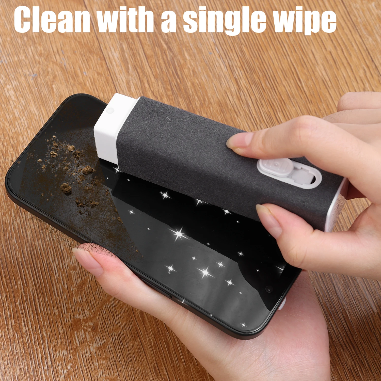 2 In 1 Mini Screen Cleaner Spray Bottle For All Mobile Phones Tablet Laptop Macbook PC Cleaning Wipes Microfiber Cloth 6