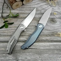 Bearing Flipper Assisted Pocket Folding Knife M390 Blade TC4 Titanium Alloy Handle Outdoor Tactical Knives Hunting Camping Tool 1