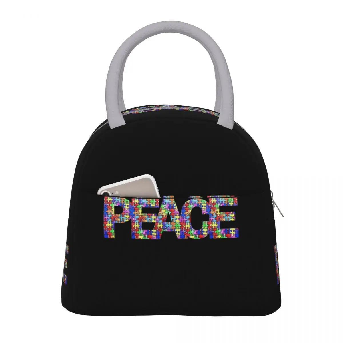 

Insulated Lunch Tote Bag Multi Color Puzzle Accessories Storage Food Box New Arrival Thermal Cooler Bento Box For School