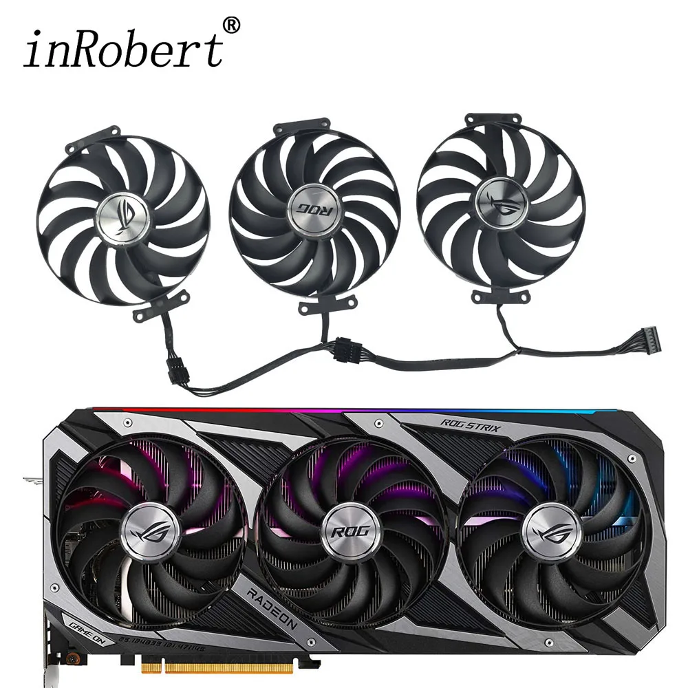 Sostituzione Della Ventola Della Scheda Grafica Muslimex Da 95Mm Per Asus Rog Strix Rtx 3070 3080 Ti 3090 Gaming Gpu Cooler Rx 6700 Xt/6800