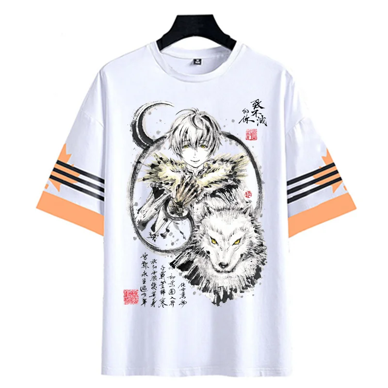 

new T-shirt Anime To Your Eternity Fumetsu no Anata e Men women Short Sleeve T-shirt Ink wash painting T-shirt