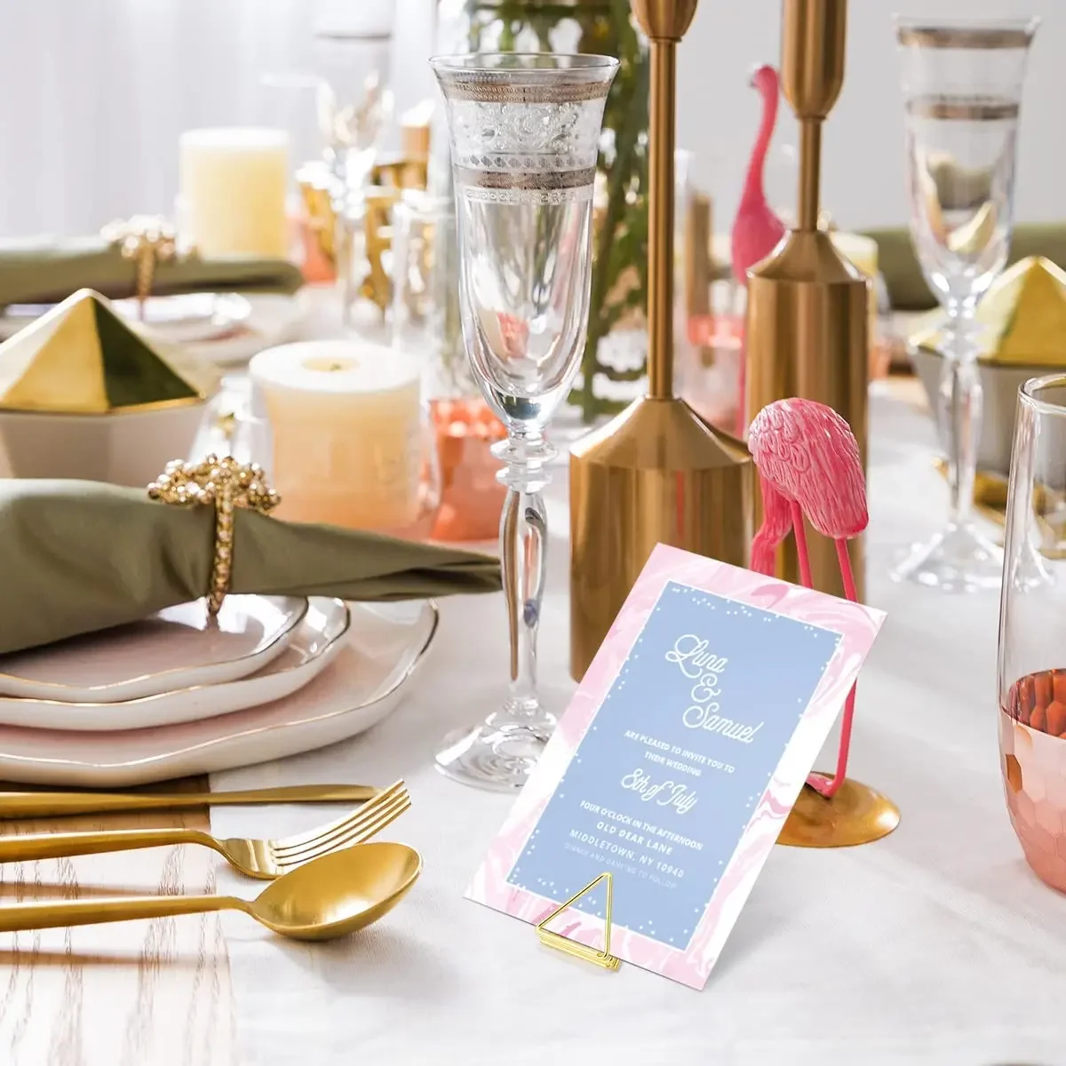 20 Porta Foto A Cuore In Metallo - Per Torte Nuziali, Tavoli, Biglietti, Decorazioni