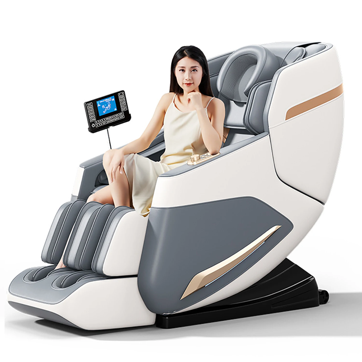 Massage Chair Full Body 8d Zero Gravity Luxury  Leathe  Electric 3D Spa Shiatsu Kneading Full Body Airbag Body Scan Sole  Chair 6