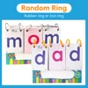 English Phonics Flashcards with 3 Syllable Flips Spelling Flip Cards Kids Educational Learning Toys CVC Sight Words 107 Cards 2