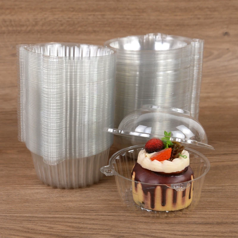 10/50Pcs Clear Cupcake Packaging Boxes, Dessert Donut Muffin Cake Container Holders wit... - SKU CCPB1543 - UGI Packaging