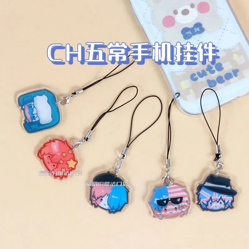 CountryHumans for Mobile Phone Strap Anime CountryHuman Lanyard for IPhone Creative Print Mobile Phone Straps Hang Rope Decor