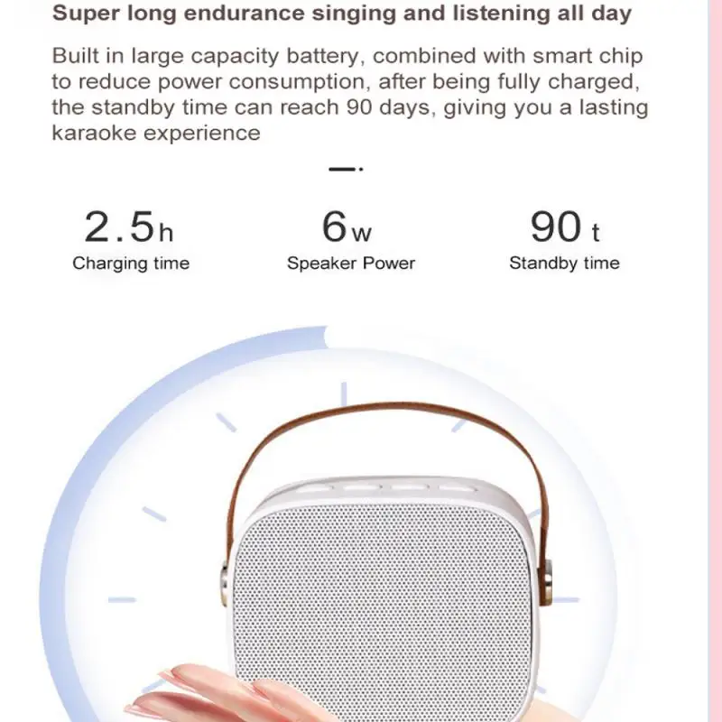Home Karaoke Machine Portable Bluetooth 5.3 PA Speaker System 1-2 Wireless Microphones Home Family Singing for Kid karaoke speaker