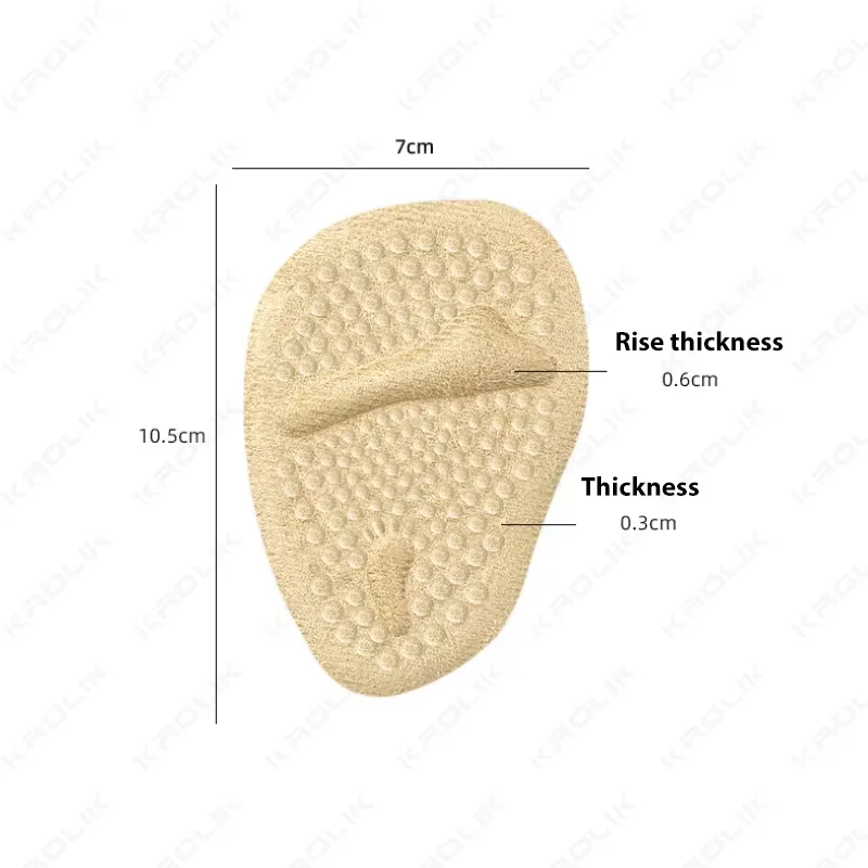 2쌍 젤 중족골 패드(신발용) 미끄럼 방지 자가 접착식 앞발 젤 패드 샌들 하이힐 여성용 신발 깔창