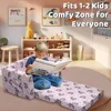 Children's Sofas, Children's 2 in 1 Convertible Relaxing Sofa To Lounger - Extra Soft Flip Open Chair & Sleeper 3
