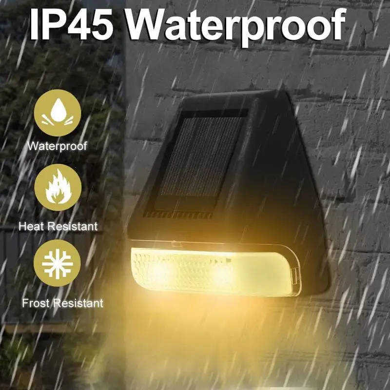 Solar Lamp Porch Lights Waterproof LED Wall Lamps Decor Outdoor Garden Stair Fence Patio Luminous Wall Washing Lamp Lighting solar garden lights led wall light