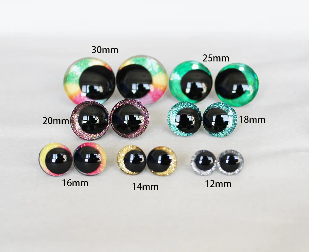 free shipping!!! 100pcs x 5-18mm clear round safety eyes can choose size -  AliExpress