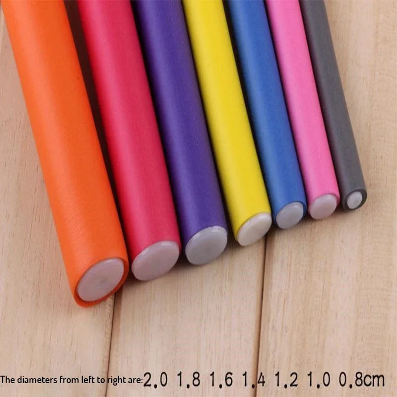10pcs DIY Simple Flexible Hair Curling Rod Stick Hair Styling Tool Hair Curling Tools Fashion Hair Curler Tool Soft Foam Twist Stick Hairdressing Salon Color Random