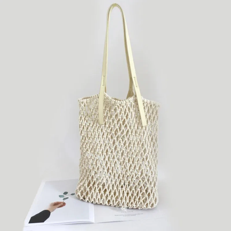 جديد جوفاء خارج مستطيلة المنسوجة يدويا القطن حبل ح...