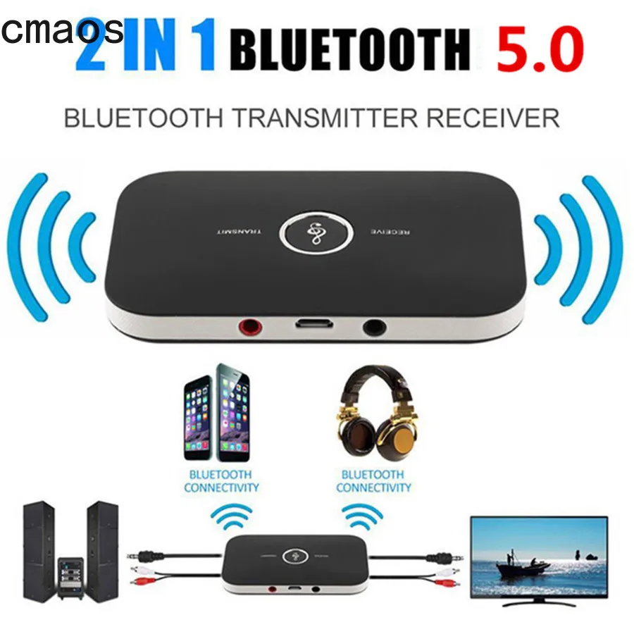 Обновленный Bluetooth 5 0 аудио передатчик приемник RCA 3 мм AUX разъем USB-ключ Музыкальный