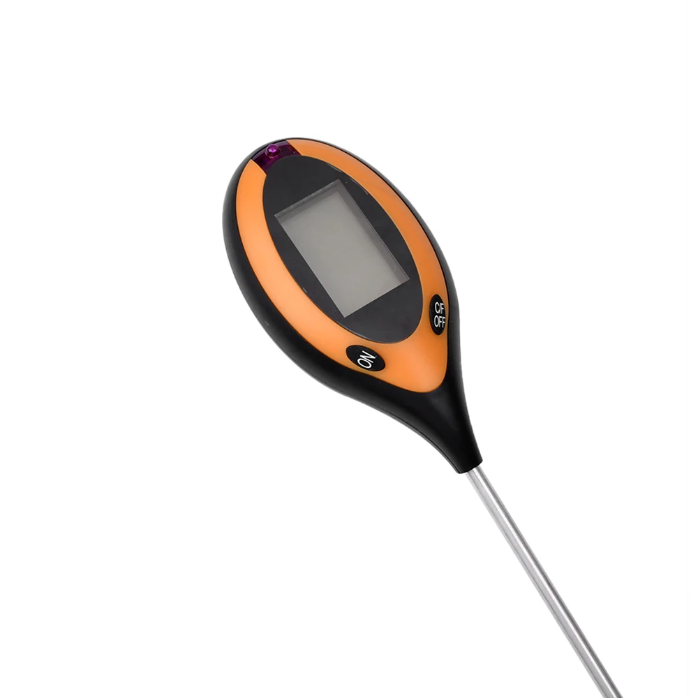 Soil Moisture Sensor Soil Tester LED Display Soil Moisture Tester 4-in-1 Backlight PH Temperature Sunlight Detector for Garden Plant Care