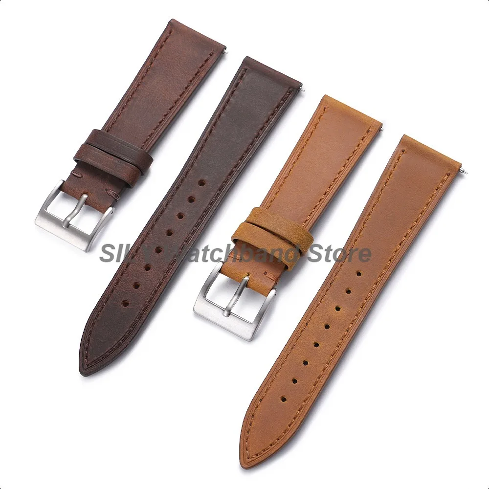 18mm 19mm 20mm 21mm 22mm 24mm Vintage Retro Kalbsleder Uhrenarmband Schnellverschluss-Armbänder Universelle Herren- und Damenarmbänder Gürtel – Detail 3
