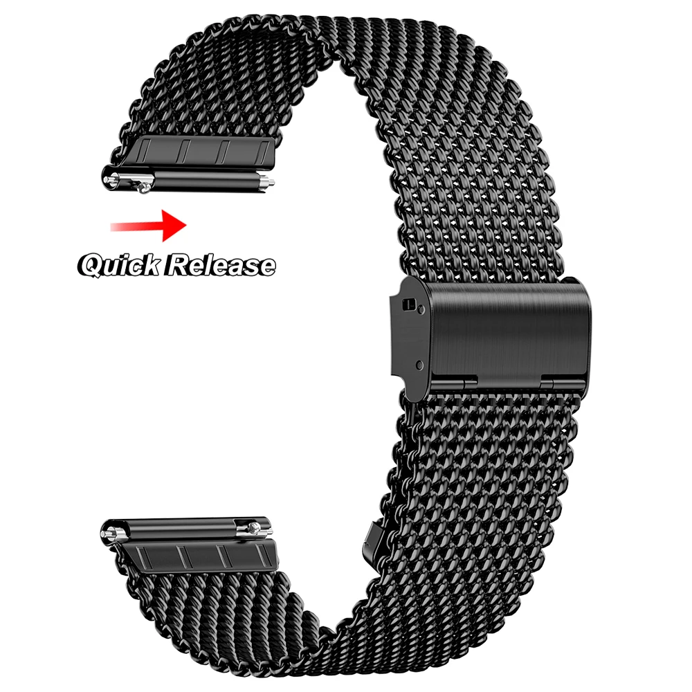 Sleek Silver Milanese Mesh Metal Wristband Bracelet