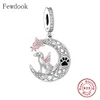 Fit Original Pan Charm Bracelet 925 Silver Moon Angel Dog Pendant Bead For Making Women Memory of My Best Friend Berloque 2023 2