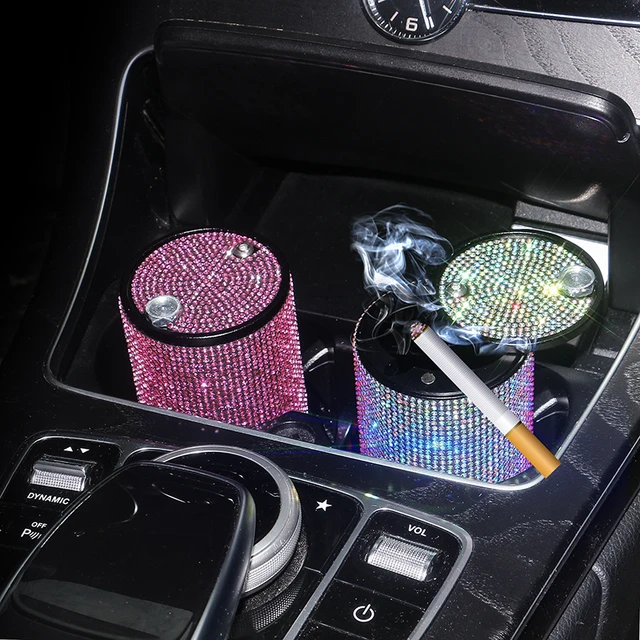 Steering Wheel Covers Women Girls Car Ashtray Tissue Box Rhinestone Car  Accessories Rhinestone Crystal Ornament Car - AliExpress