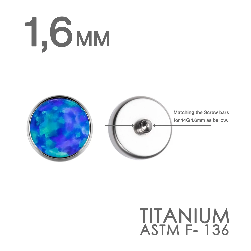 Opal ASTM F136 Titanium Microdermals 14G Internally Threaded