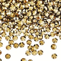 1440pcs Gold Crystal Flatback Non Hot Fix Rhinestones Stones Beads Glass Jewelry Charm Nail Art Decorations Jewelry Accessories 1