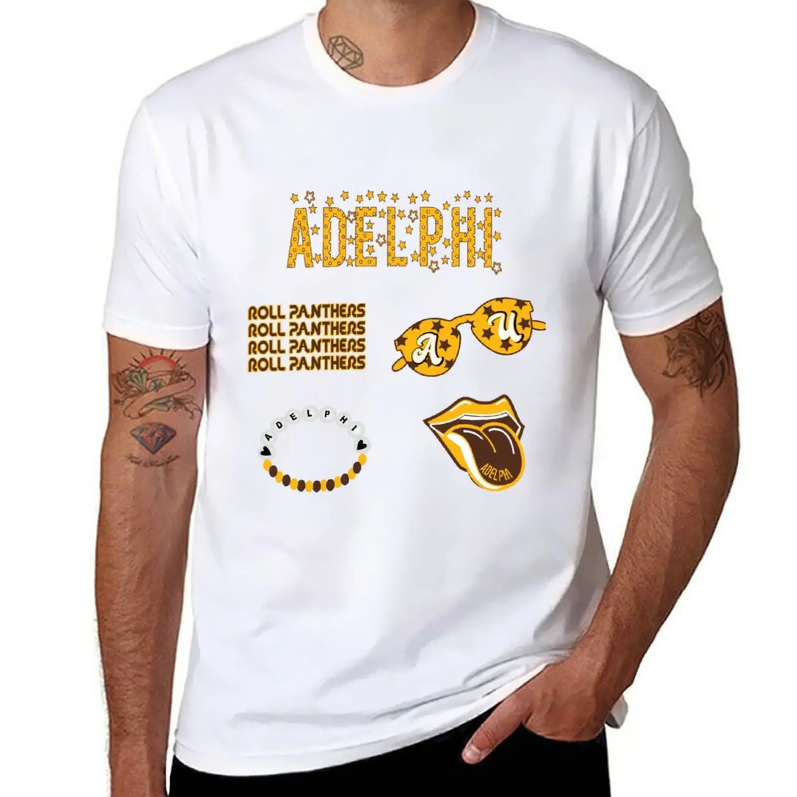 New Adelphi University T-Shirt Sublime T-Shirt T-Shirt Uomo T-Shirt Personalizzata T-Shirt Nera Per Uomo