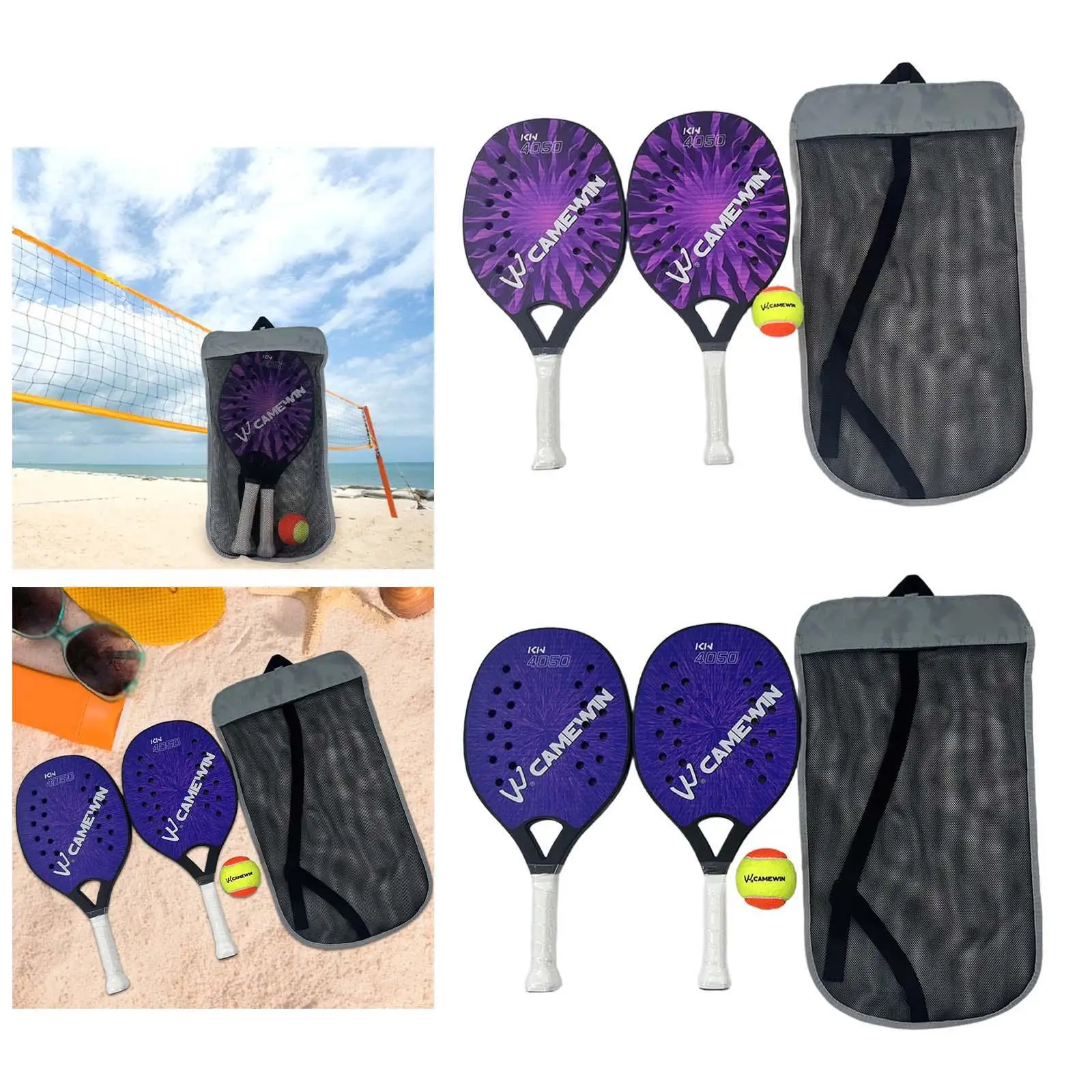 2Pcs Beach Tennis Rackets for Kids Carbon Fiber Frame Nonslip Grip Beach Tennis Racquet for Park Playground Backyard Outdoor 2Pcs Beach Tennis Rackets for Kids Carbon Fiber Frame Nonslip Grip Beach Tennis Racquet for Park Playground Backyard Outdoor