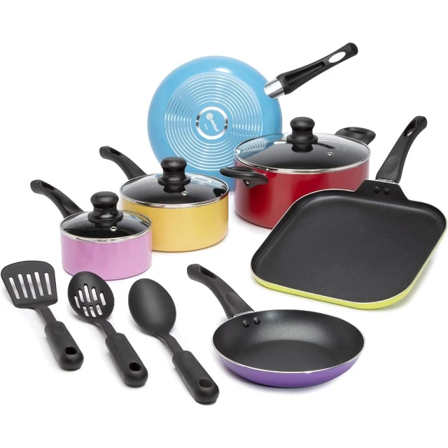 Ecolution Easy Clean Nonstick Cookware Set Dishwasher Safe Kitchen Pots and Pans  Set Comfort Grip Handle Even Heating - AliExpress