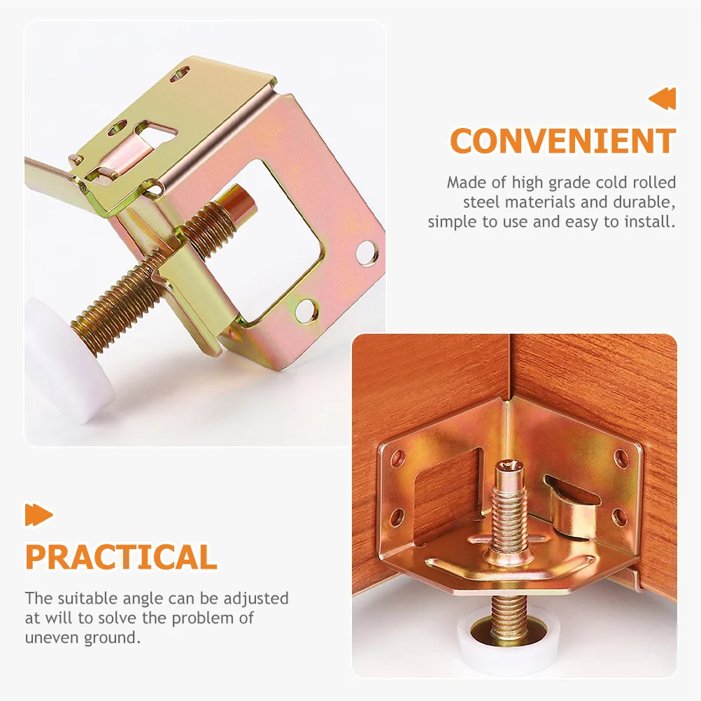 4 Pcs Furniture Adjust The Foot Pad Outdoor Table Legs Spirit Level Heavy Duty Out Door Furniture for Cabinets