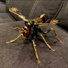 3D Wasp Stainless Steel Model Adult Assembly Kit Toy Anti-Stress Metal Mechanical Insect Animal Toys Christmas Gift for Kids 6