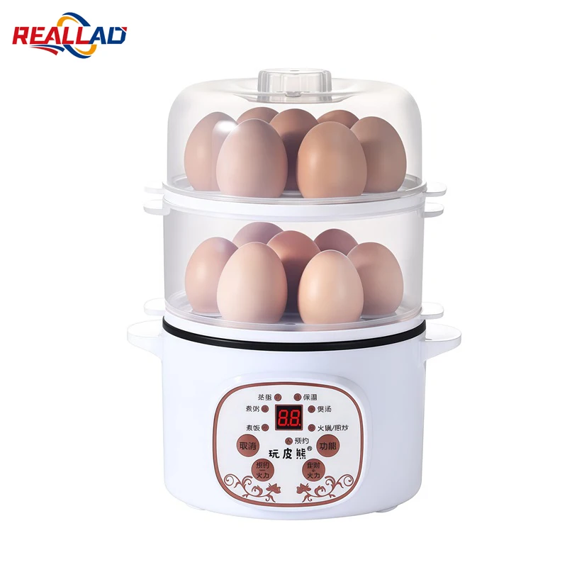 Smart Multifunc Egg Boiler Electric Egg Steamer Cooking Breakfast Machine Double Layers Egg Cooker Mini Steamer Poacher Kitchen 1