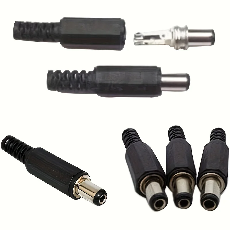 DC Power Plug Socket 5Pair/10 pairs 5.5x2.1mm Welding Connector Male/Female Electrical