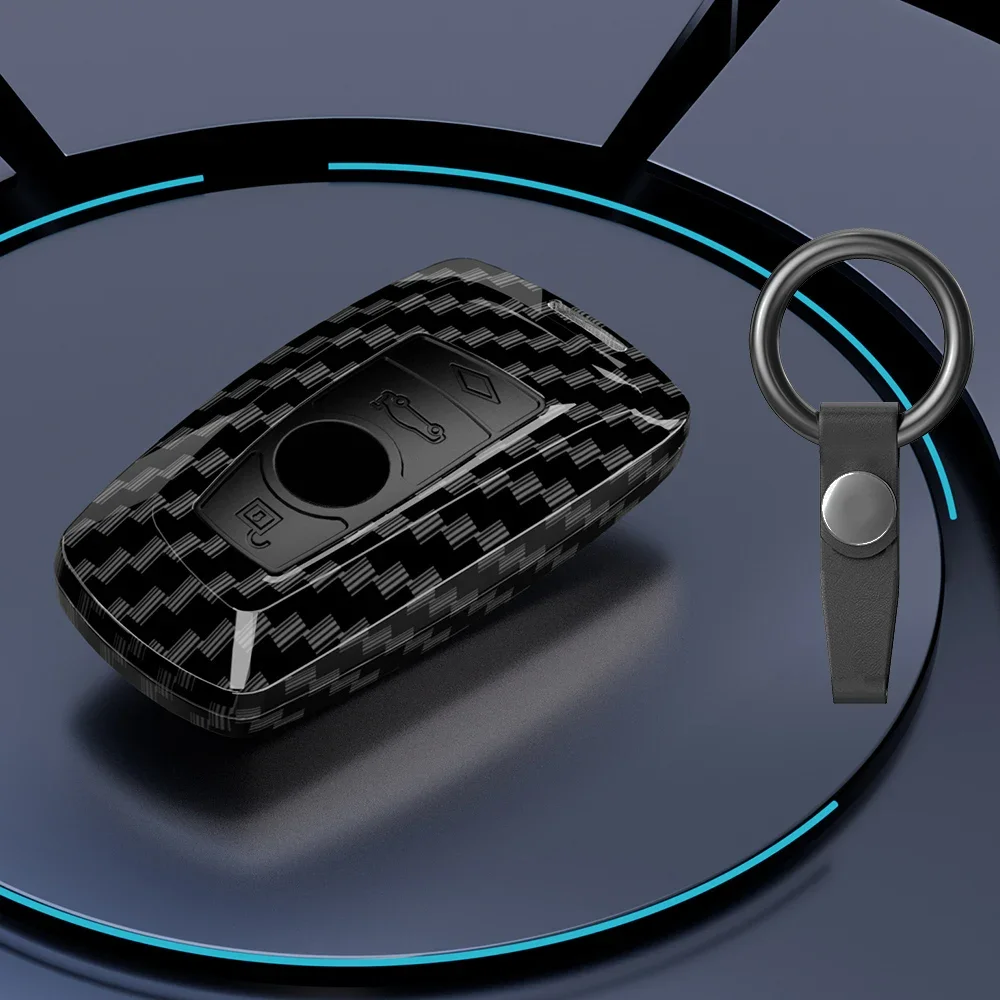

ABS Carbon Fiber Style Car Key Case Cover Shell Fob For BMW X3 X5 X6 F30 F34 F10 F20 G20 G30 G01 G02 G05 F15 F16 1 3 5 7 Series