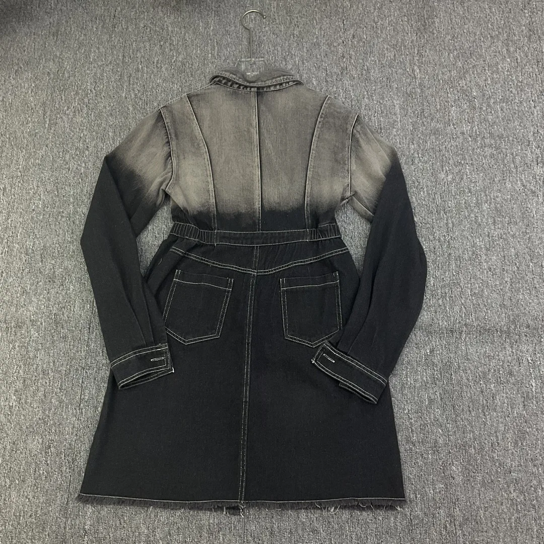 

2023 New Early Autumn Gradient Women's Denim Dress