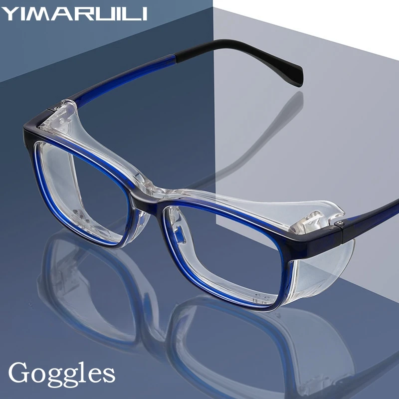 YIMARUILI Ultra-light TR90 Anti-impact Anti-dust Protective Glasses Square Optical Prescription Eyeglasses Frames Men X91021L