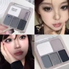 5-Color Punk Smokey Eyeshadow Palette Silvery Black Matte Shimmer Nude Pink Eye Shadow Lasting Halloween Eye Makeup Cosmetics