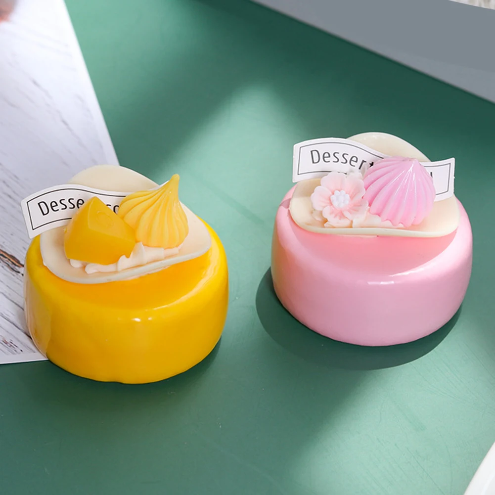 Artificial Fruit Cake Model Biscuit Fake Food Decoration Photography Props 1PC