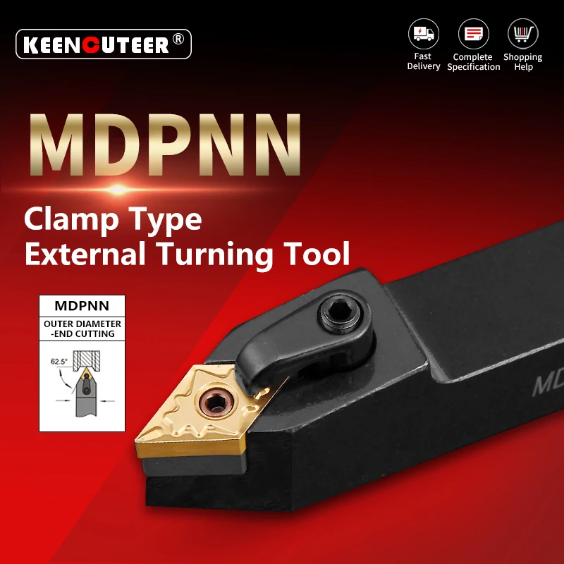

MDPNN1616H11 MDPNN2020K11 MDPNN2020K1504 Cutting Toolholders CNC Lathe Machining MDPNN External Turning Tools Holder