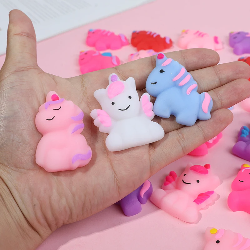 10/20Pcs Soft Unicorn Squishy Toys For Kids Birthday Party Favors Pinata Filler Cute Stress Relief Fidget Toy Christmas Gifts