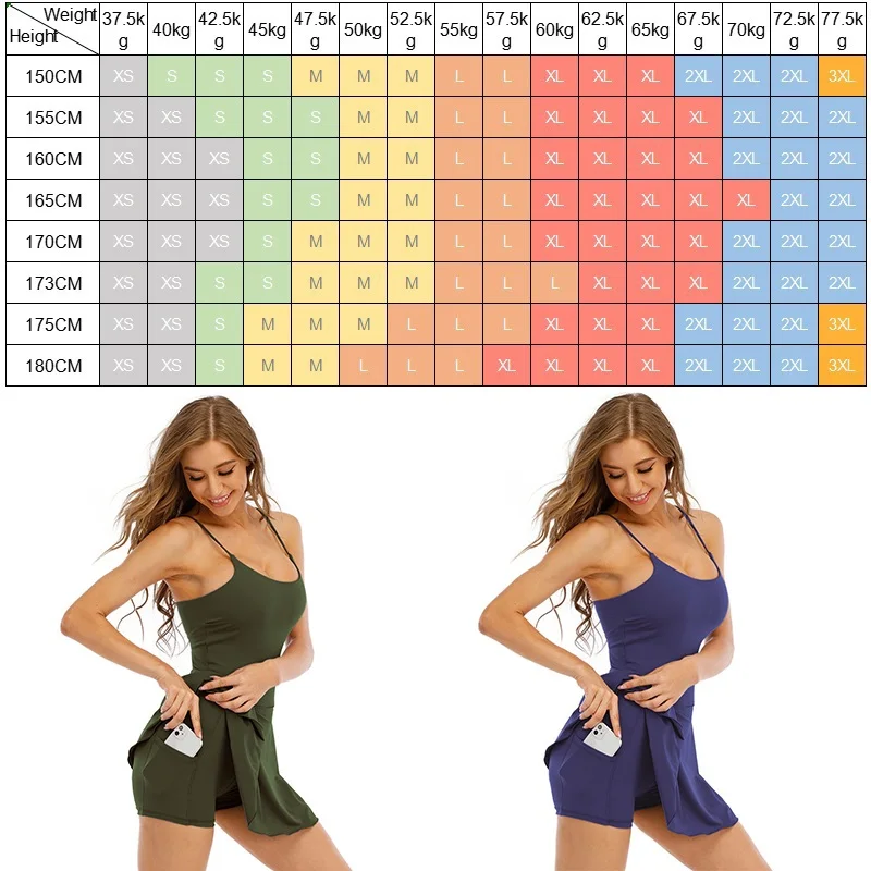 Lady Sports Dress Golf Workout Yoga Suit Women