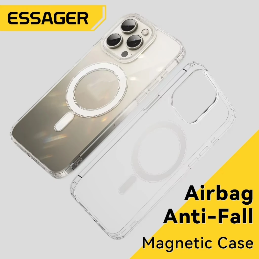 Essager Magnetic Clear Protective Case with Wireless Charging Support