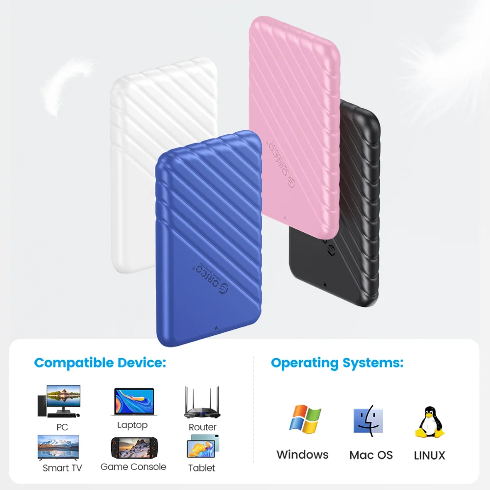 External Hard Drive Enclosure ORICO 2.5 SATA to USB 3.0 Adapter Hard Drive Case 5 6Gbps HDD SSD Support UASP For PC Laptop external hard drive case ssd enclosure hard drive adapter ssd adapter external hard drive box hard disk case hard drive enclosure hdd case enclosure external hard drive
