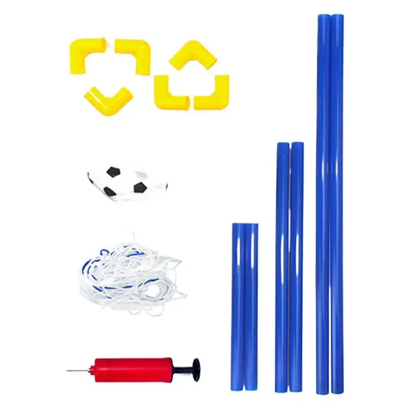 HOMEFISH Indoor mini folding football soccer ball goal post net set pump kids sport outdoor home game toy