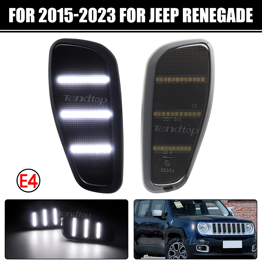 Paire De Feux De Position Latéraux Pour Jeep Renegade 2015-2023 - Compatible Numéros OE 68247164AA, Etc.