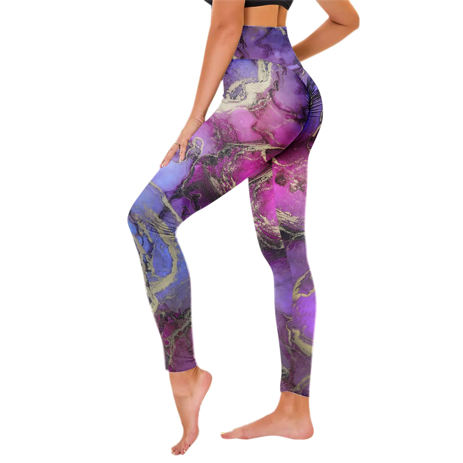 

Leggings Pants Workout Slimming Yoga Women's Running Booty For Yoga Control Print Running Pants Tummy Yoga Pants