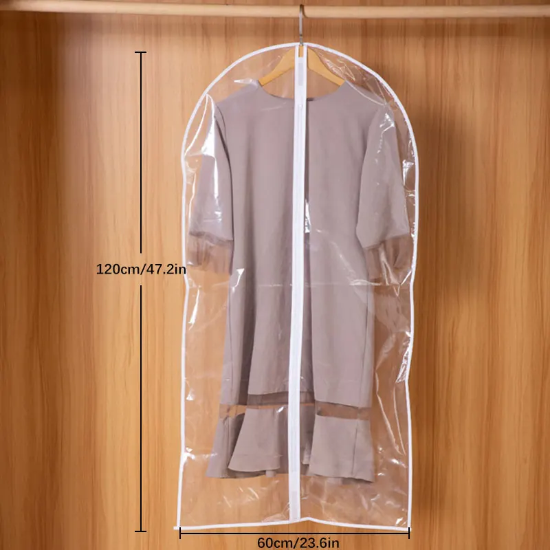 thumbnail image 1 of Bolsa para colgar ropa a prueba de polvo, 5 unidades, bolsa ligera para guardar ropa en el armario, cubierta translúcida, 1 of 5