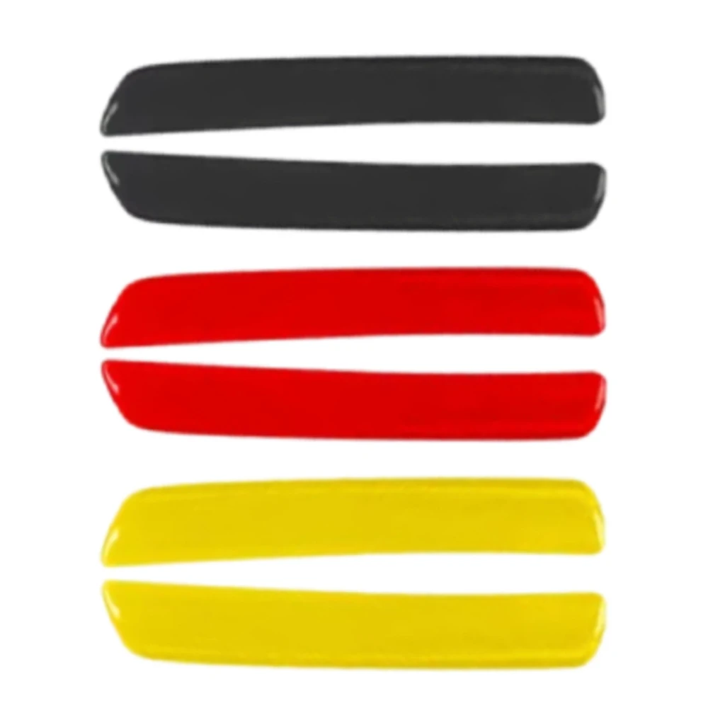 Vibrant Car Grille Trim Strips - Set of 6 Decorative Stickers