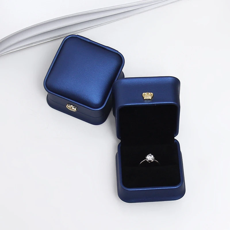 10Pcs Krone Form Schnalle Geschenk Organizer Kleine Tragbare Quadratische Lagerung Set Box PU Stoff Schmuck Armband Halskette Großhandel – Detail 16