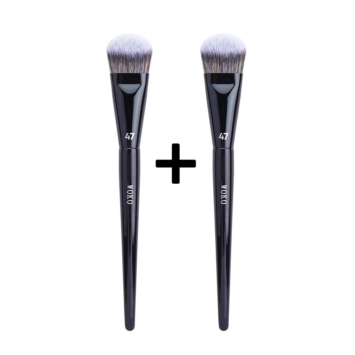 Professional Angled Makeup Brush for Foundation, Blush, and Shadow Blending
