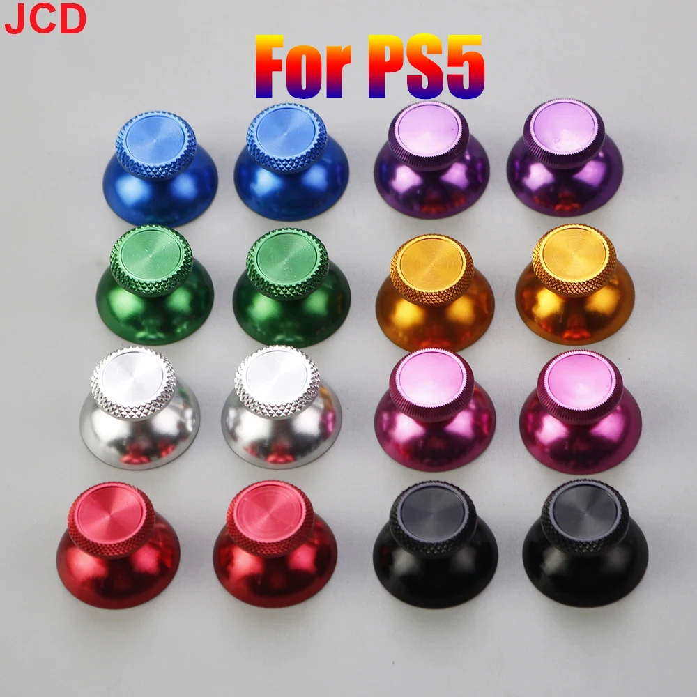 

JCD 1pair=2pcs Aluminum Metal Analog Joystick thumb Stick Grip Cap For PS5 Controller Gamepad Rocker Caps Thumbstick Accessories